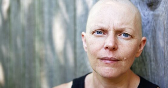 Portrait of a female cancer patient outside