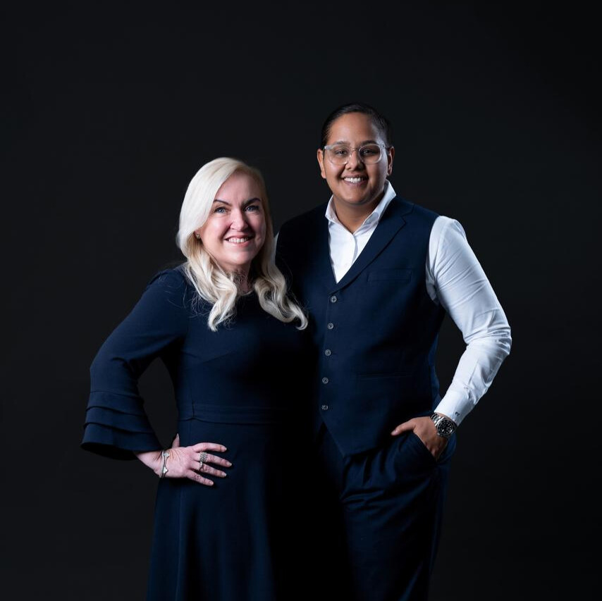 Professional photograph of Michele Carby and Payal Trehan